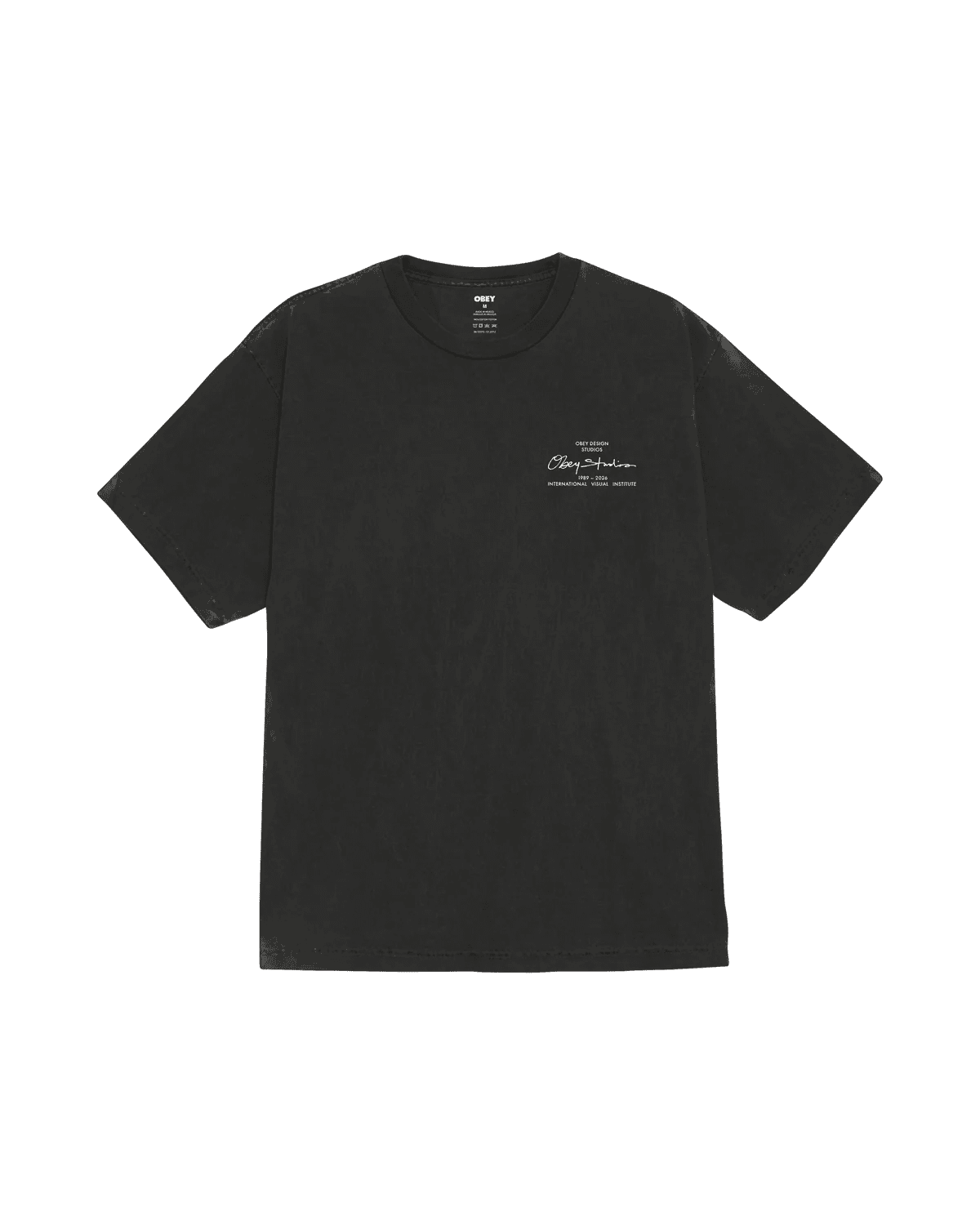 Obey - Institute Pigment T-shirt - Pigment dusty black - T-shirts - 167924325DBAS