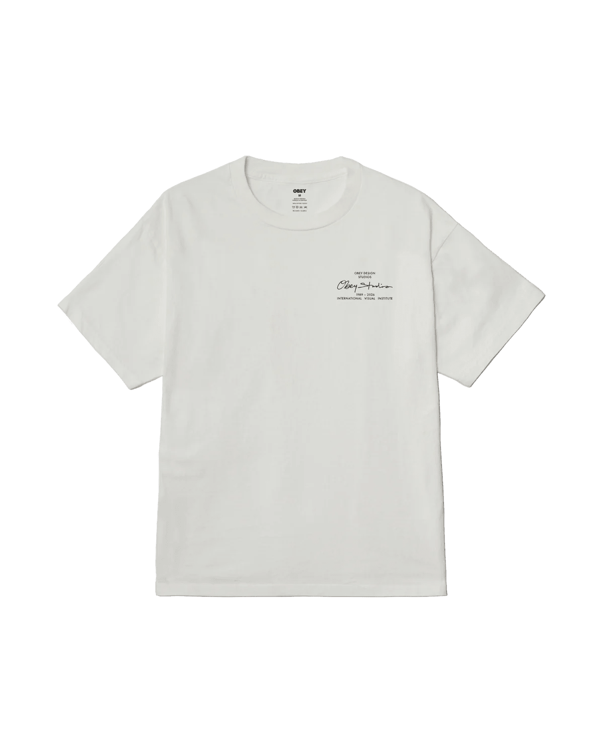Obey - Institute Pigment T-shirt - Pigment vintage white - T-shirts - 167924325VWHS
