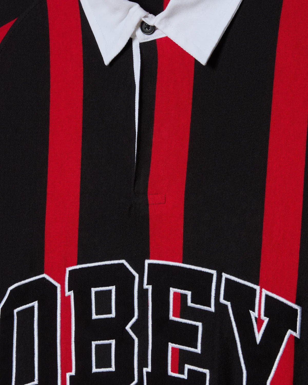 Obey – Landon stripe polo ls – Black multi - T-shirts - 131040060BKMS