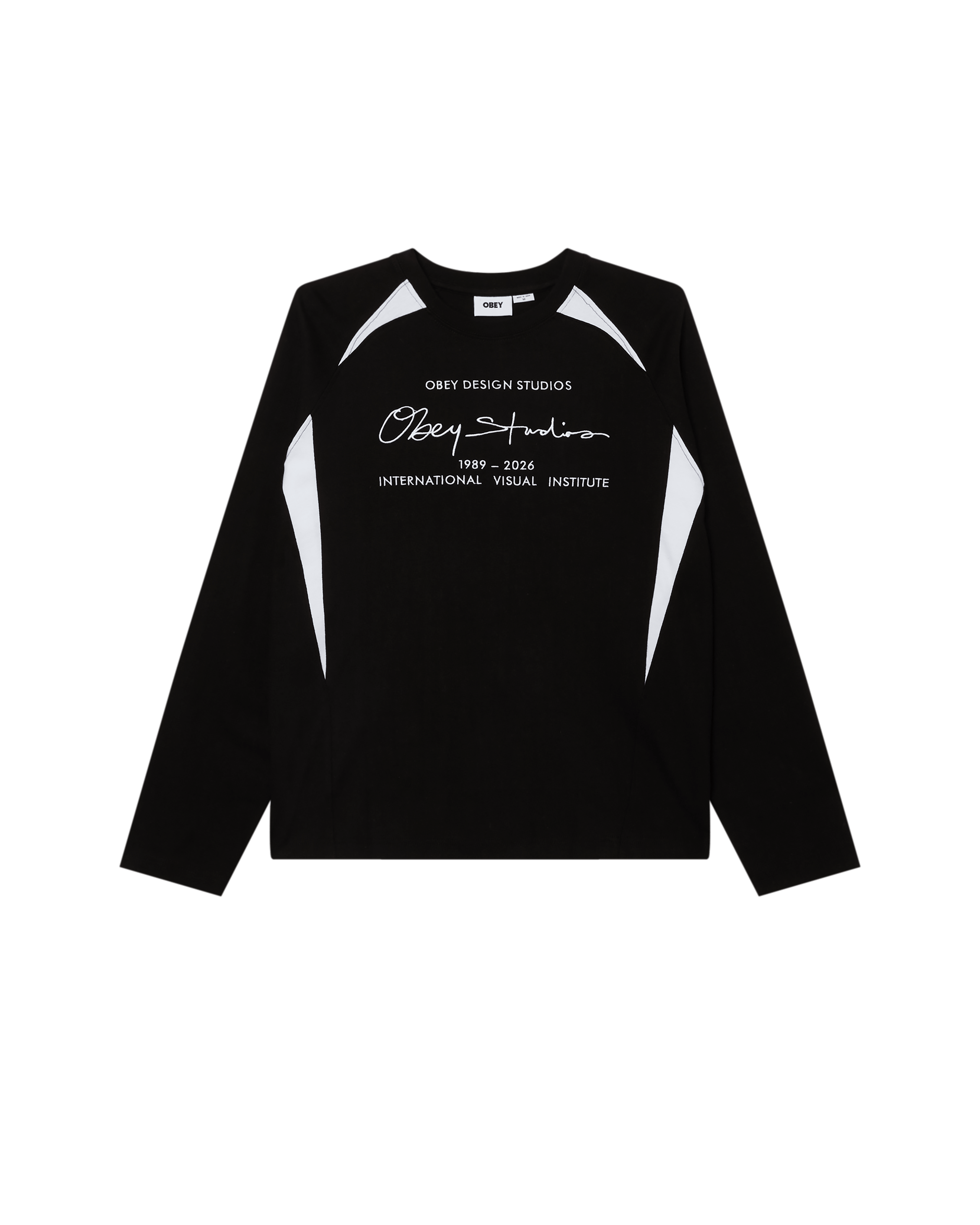 Obey - League Shirt Ls - Black multi - T-shirts - 131030145BKMS