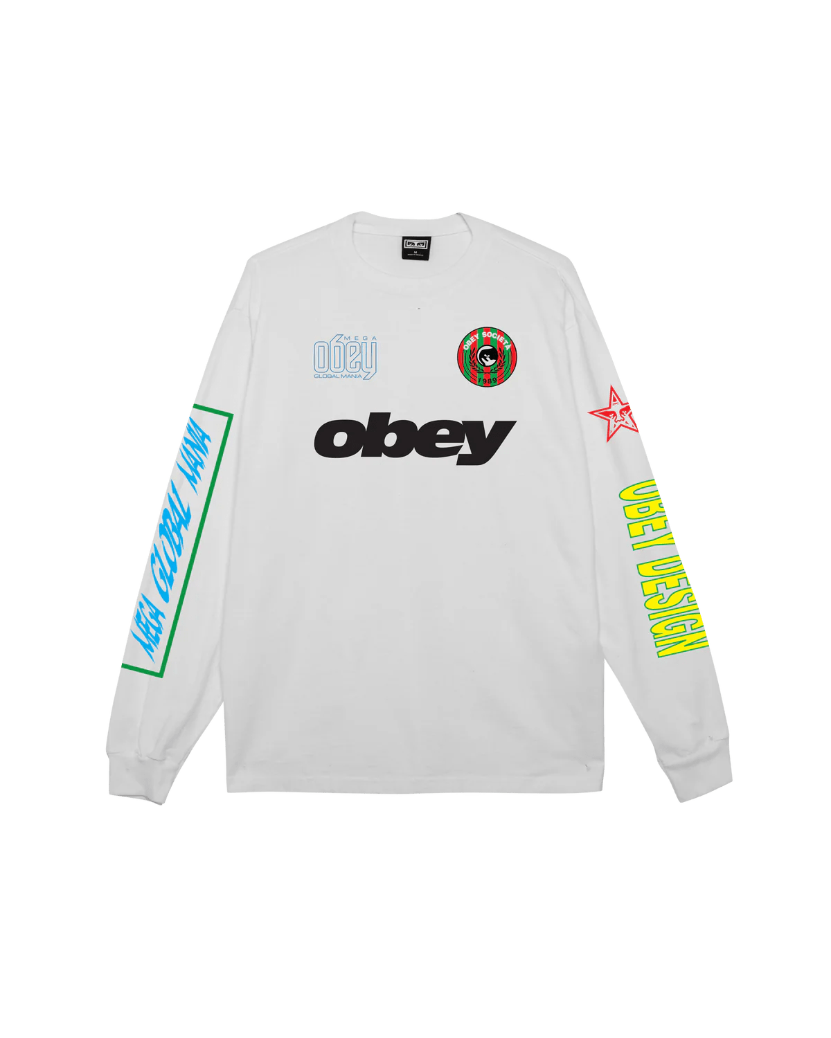 Obey – Obey mega global mania T-shirt – Pigment vintage white - T-shirts - 168004211VWHS