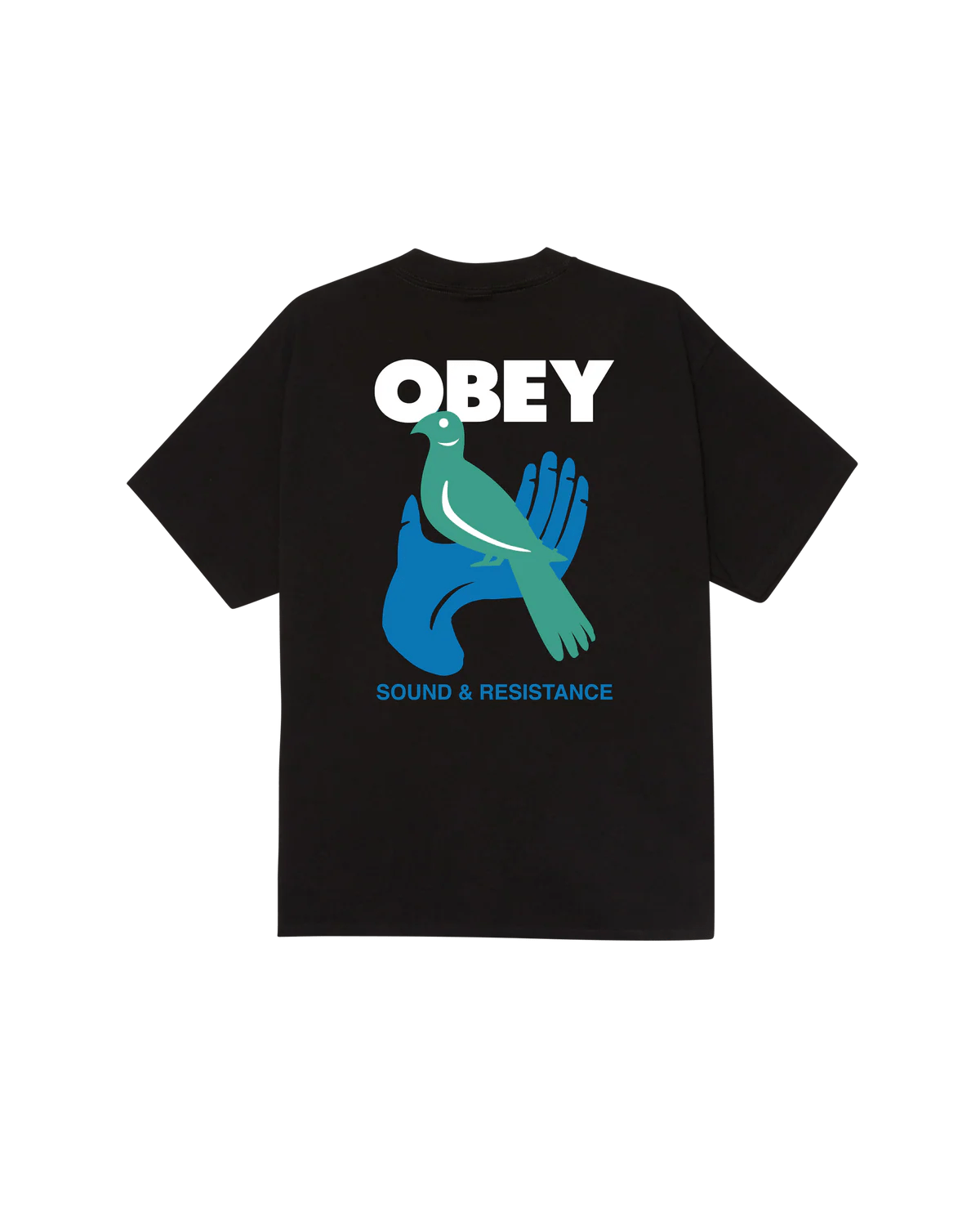 Obey – Obey sound & resistance bird T-shirt – Black - T-shirts - 165264213BLKS