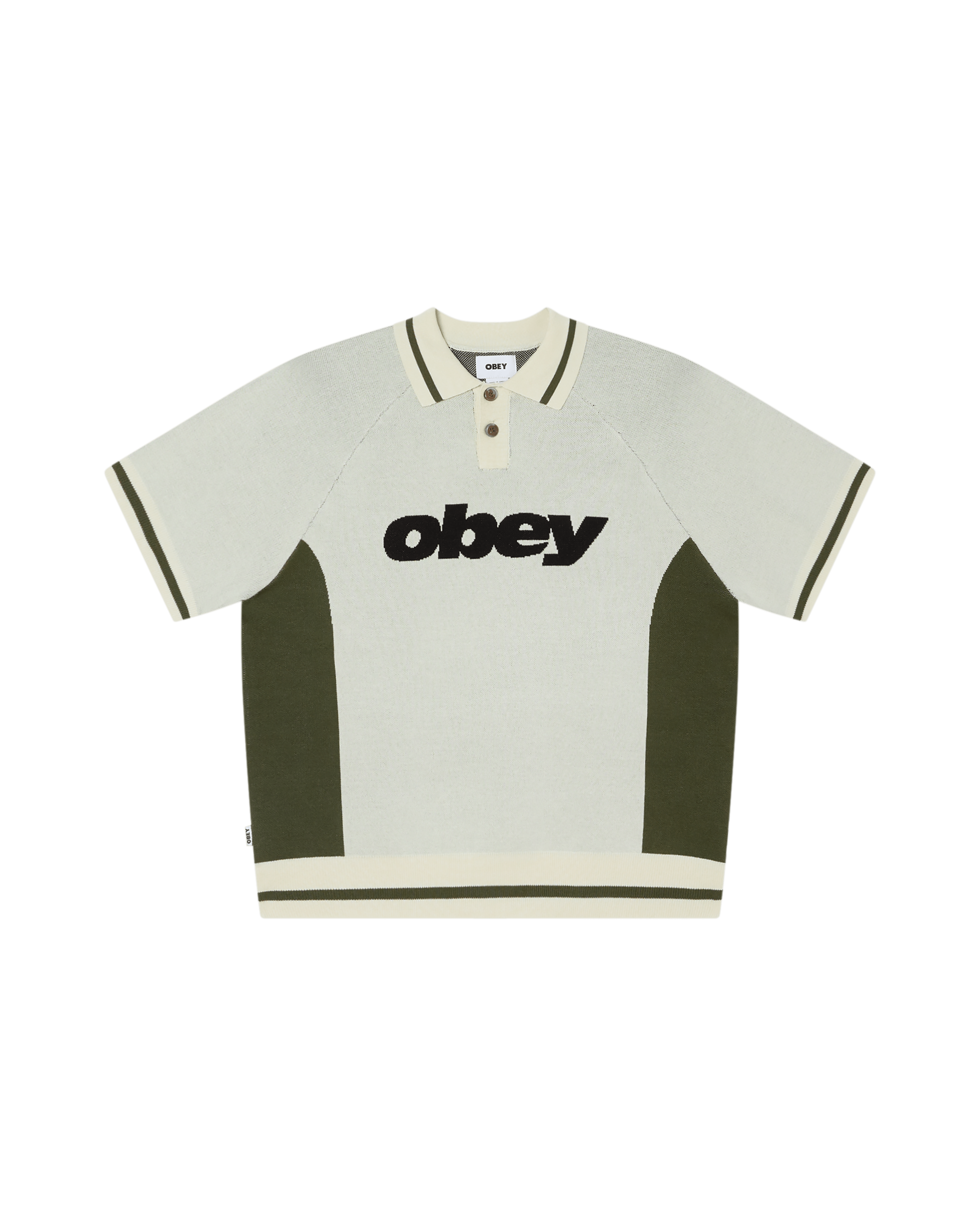 Obey - Sport Polo Sweater - Unbleached multi - T-shirts - 151000125UBLS