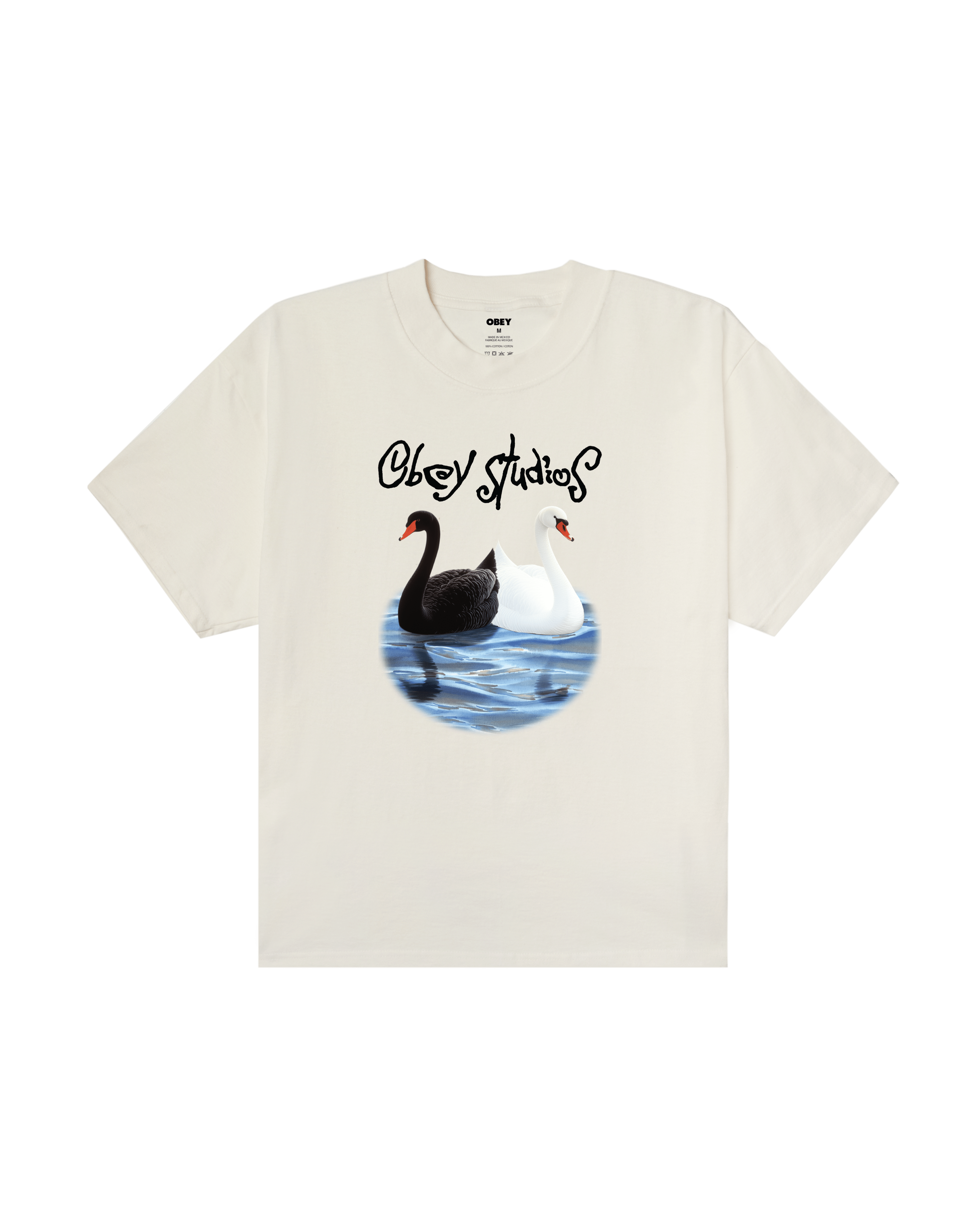 Obey - Studios Swan Heavyweight T-shirt - Vintage white - T-shirts - 168024362VWHS