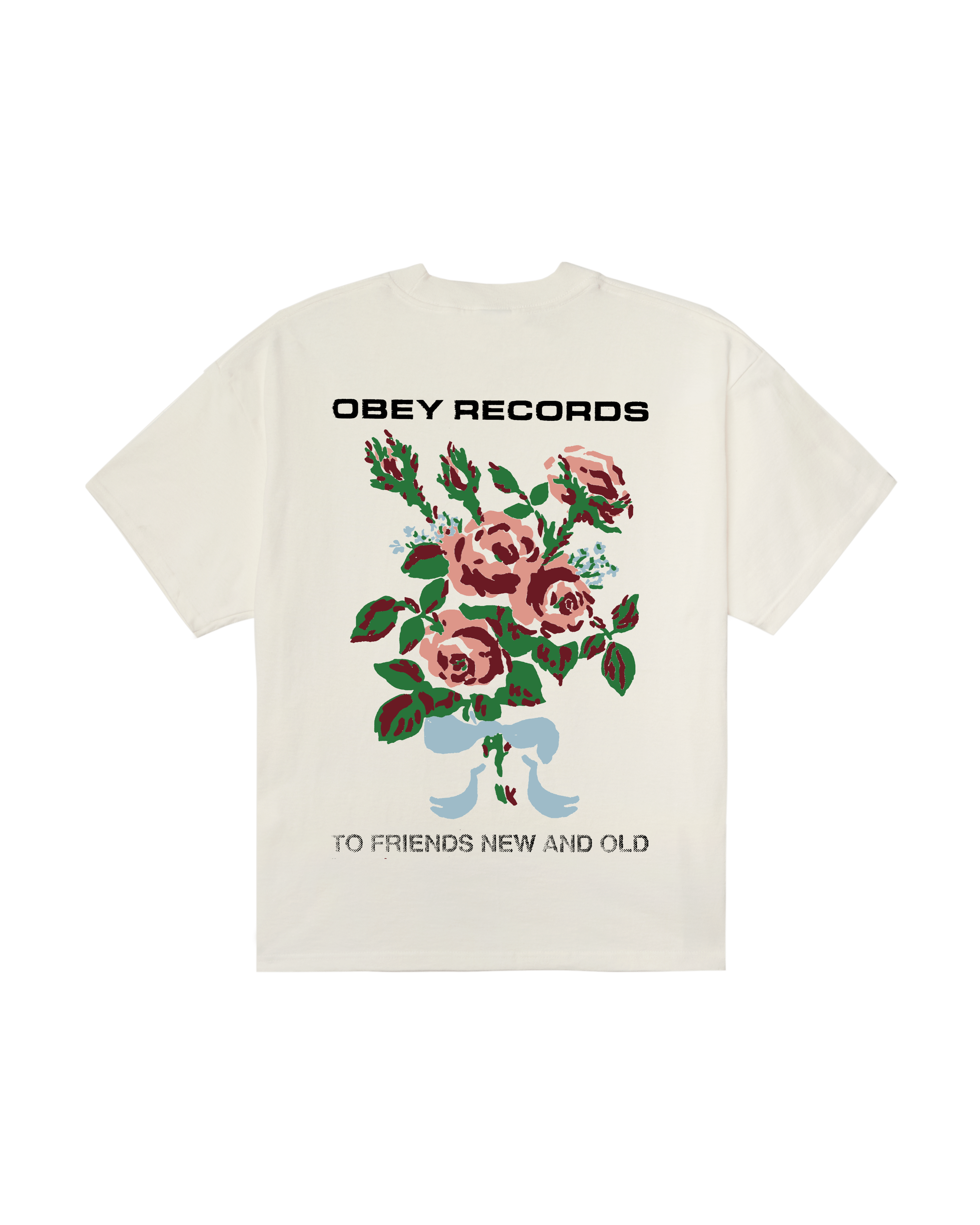 Obey - To New Friends And Old Heavyweight T-shirt - Vintage white - T-shirts - 168024360VWHS