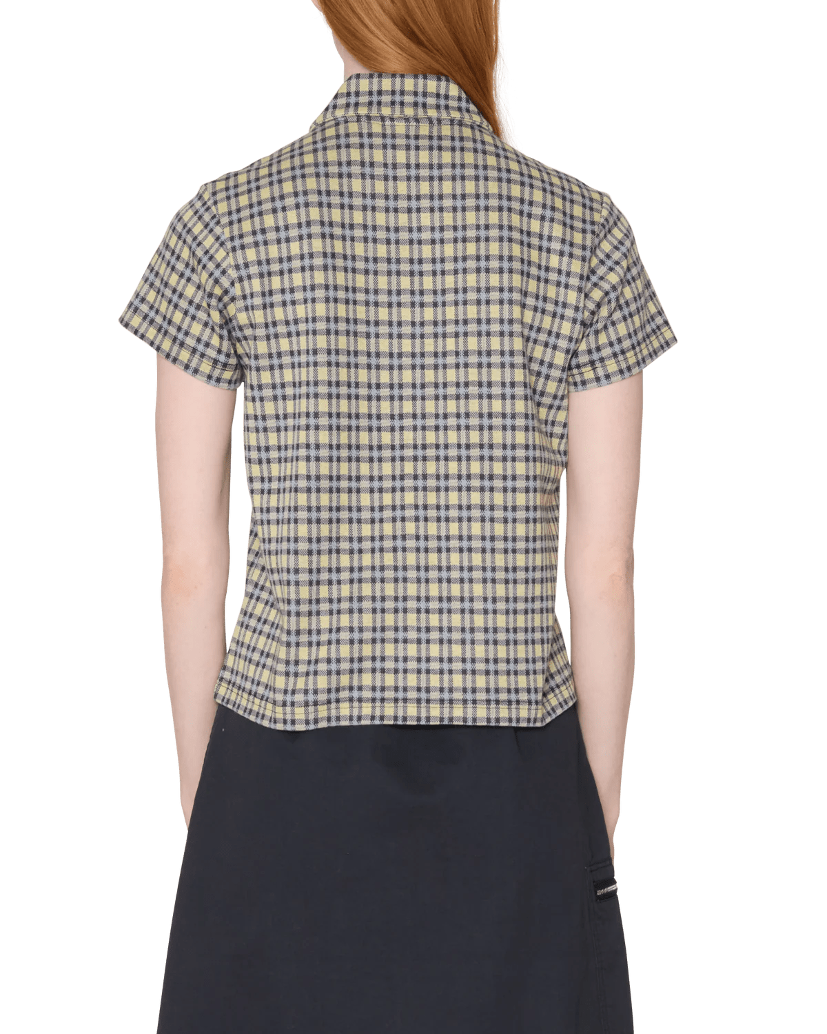 Obey - Lila Micro Check Polo SS - Yellow multi - Tops - 231090009YWMS