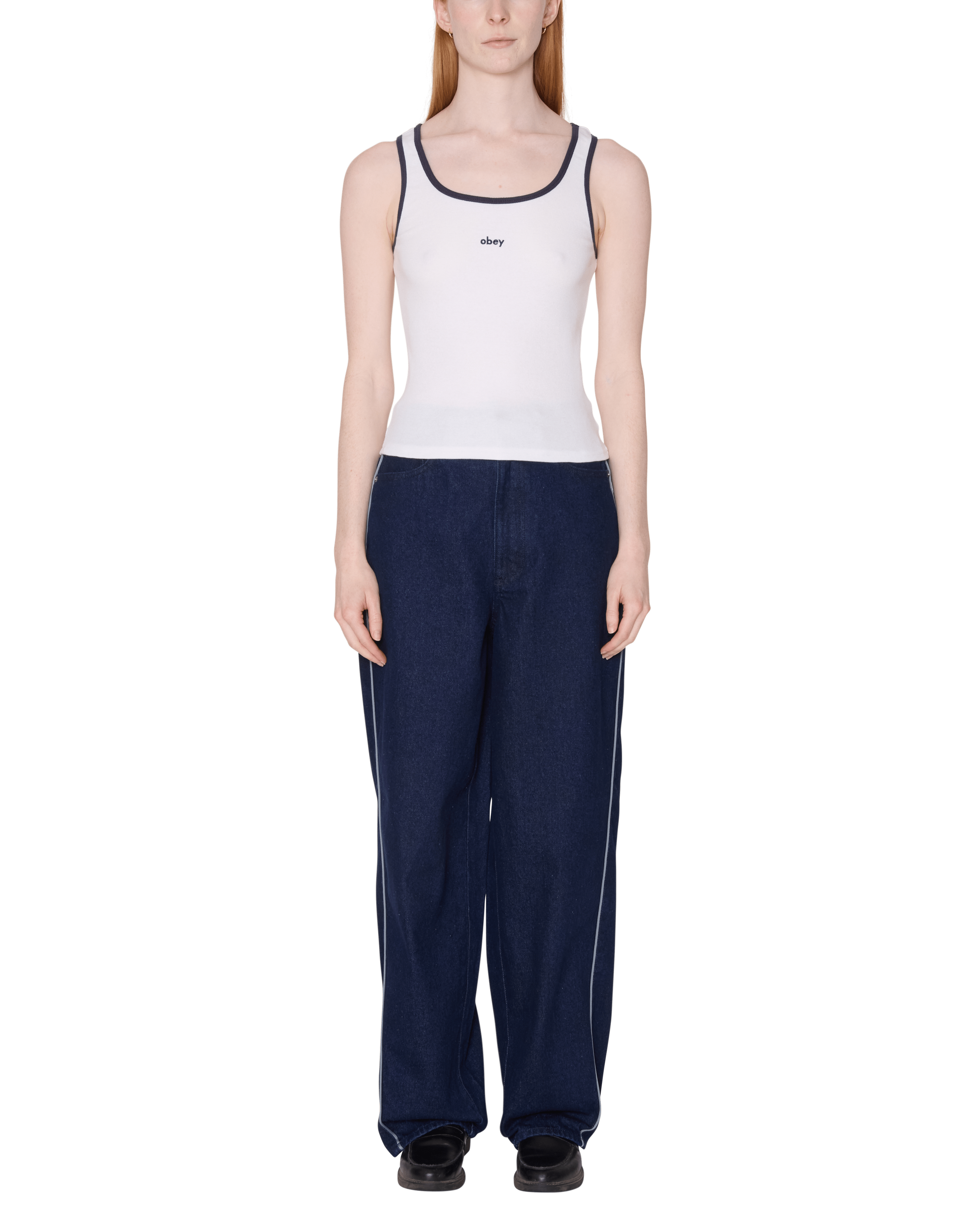 Obey - Loren Rib Tank - White - Tops - 234050152WHTXS