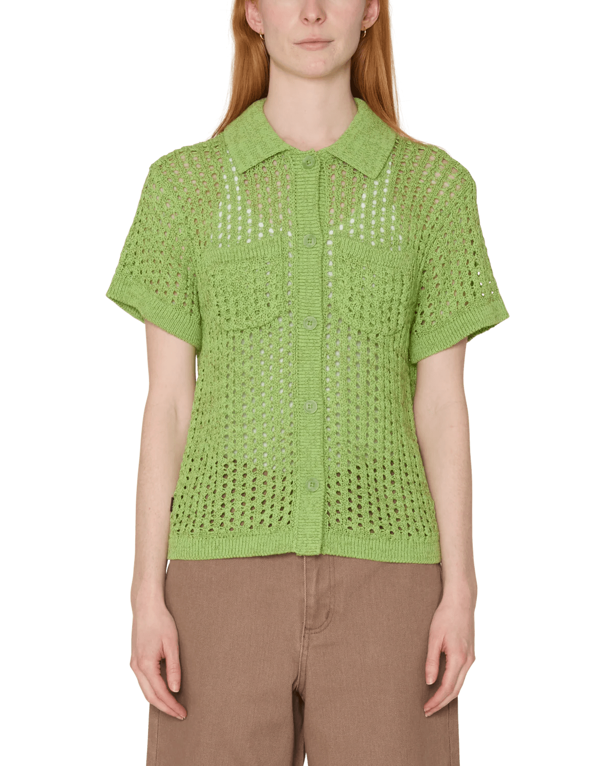 Obey - Milly Open Knit Sweater - Light green multi - Tops - 251000142LGNS