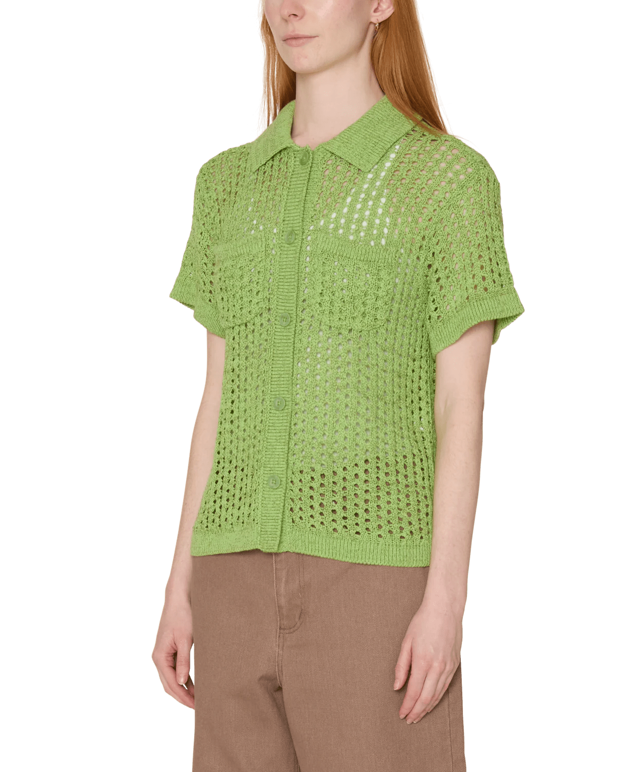 Obey - Milly Open Knit Sweater - Light green multi - Tops - 251000142LGNS