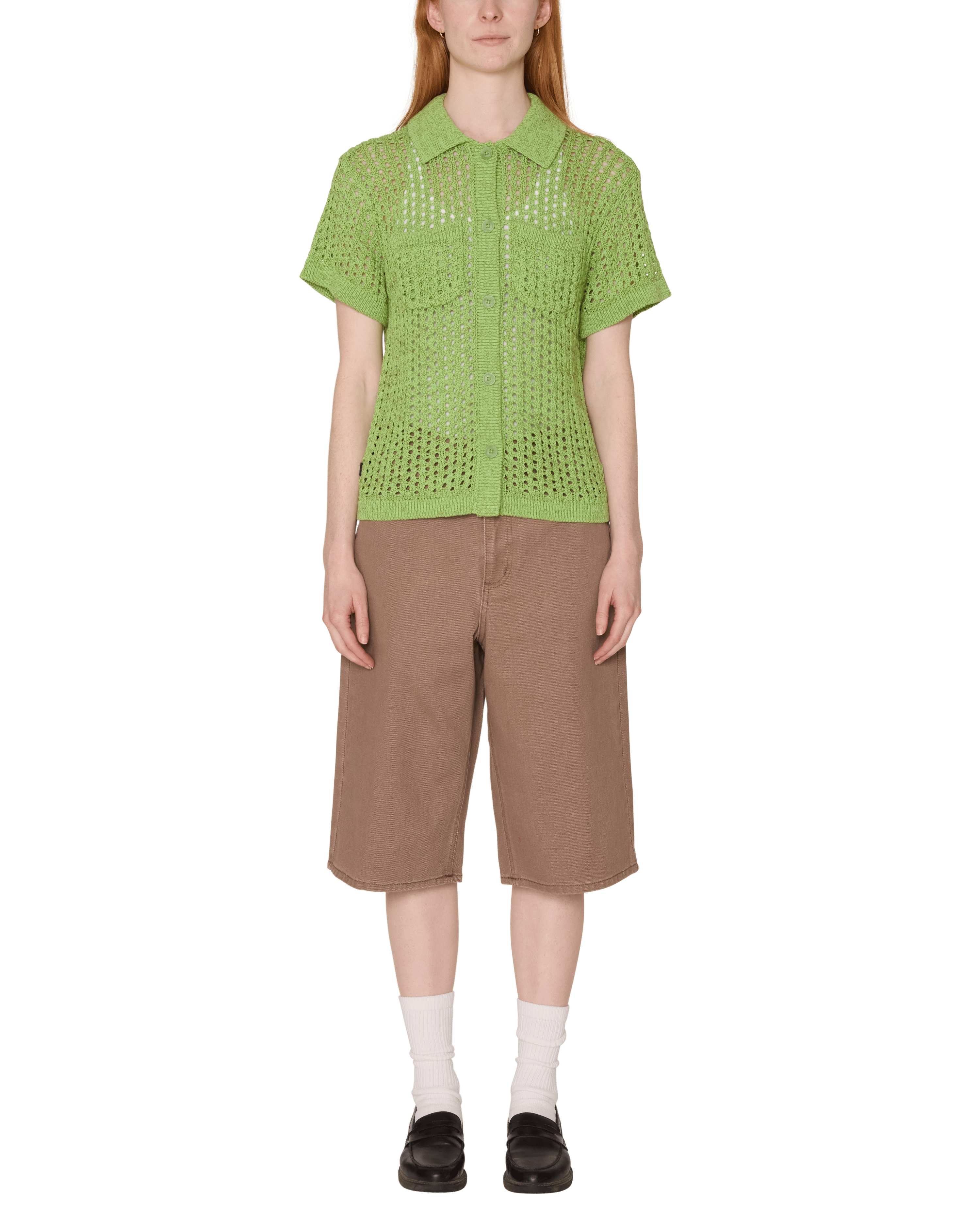 Obey - Milly Open Knit Sweater - Light green multi - Tops - 251000142LGNS