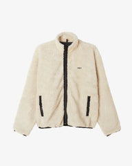 Obey - Icon Face Sherpa Jacket - Unbleached - Vestes et Manteaux - 121800564