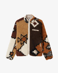 Obey - Moroccan Rug Sherpa Jacket - Brown - Vestes et Manteaux - 121800575