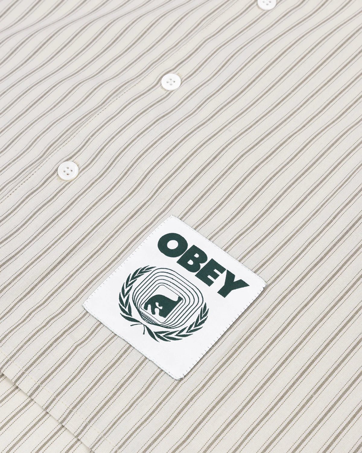 Paraboot x Obey - Bochy Embroidered Shirt - Birch - Chemises - 181200440