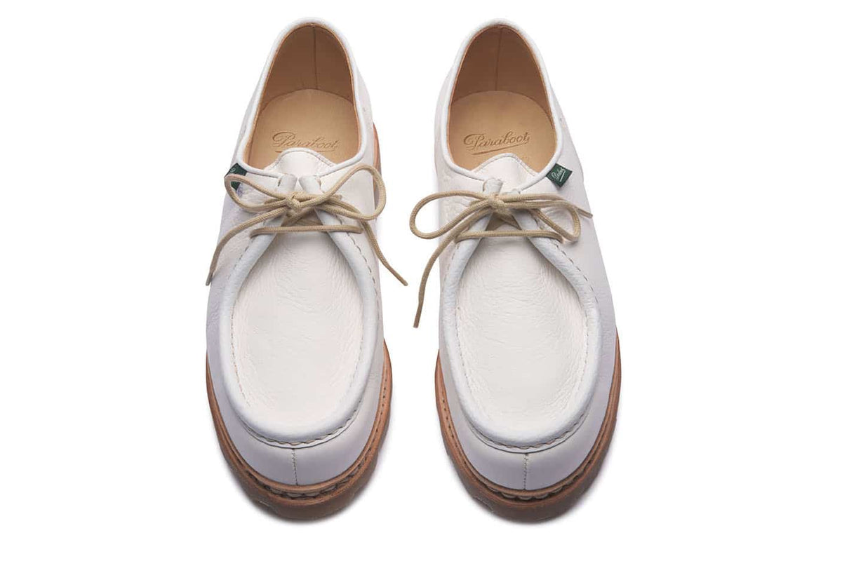 Paraboot Derby Michael cerf blanc – paire, vue de dessus