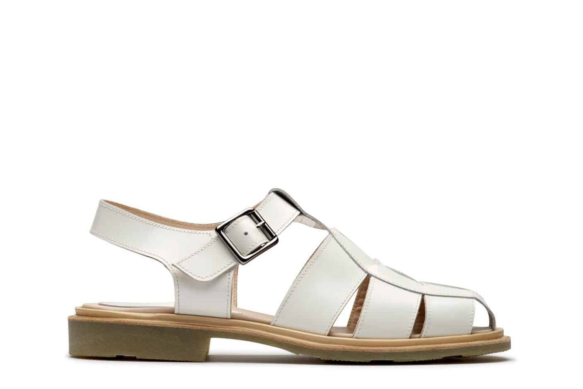 Paraboot Femme Sandale Iberis gloss blanc – vue de profil