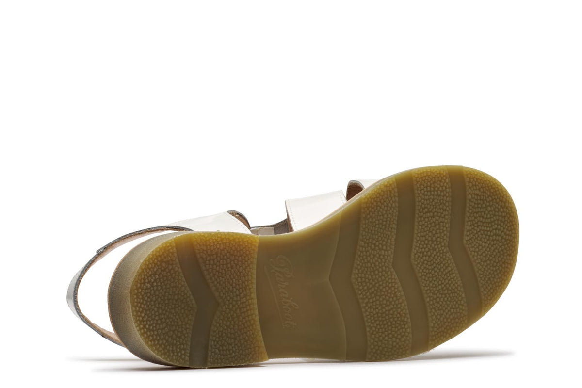 Paraboot Femme Sandale Iberis gloss blanc – vue de la semelle