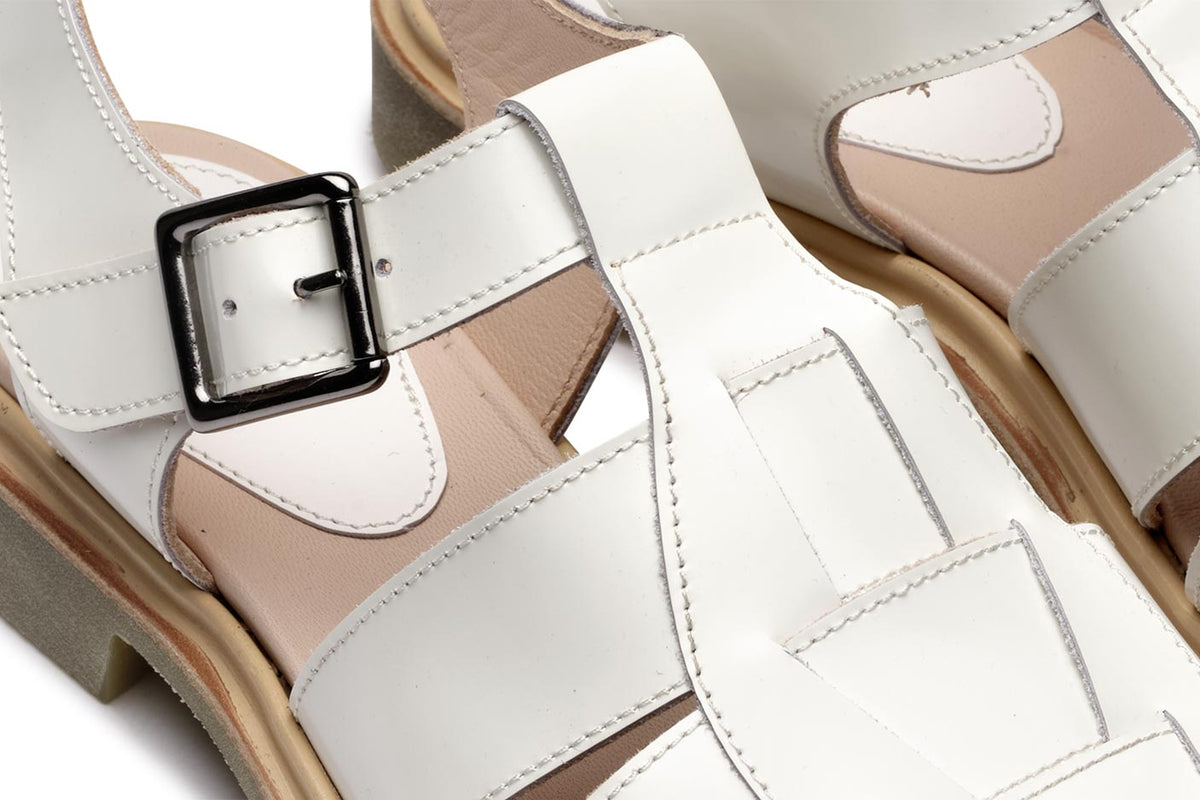 Paraboot Femme Sandale Iberis gloss blanc – vue de détail