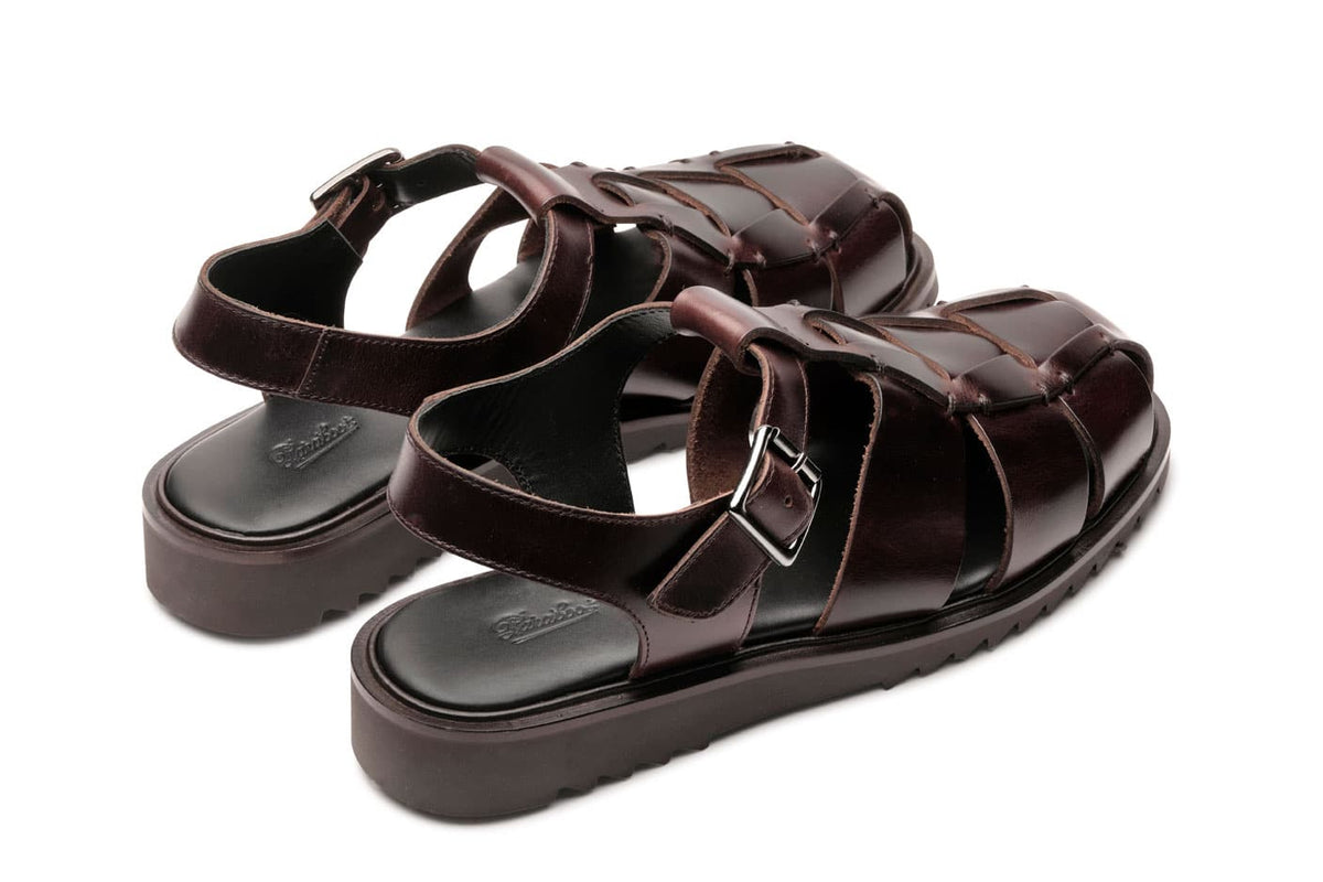 Paraboot Femme Sandale Santorin lisse America – paire, vue de trois quarts arrière