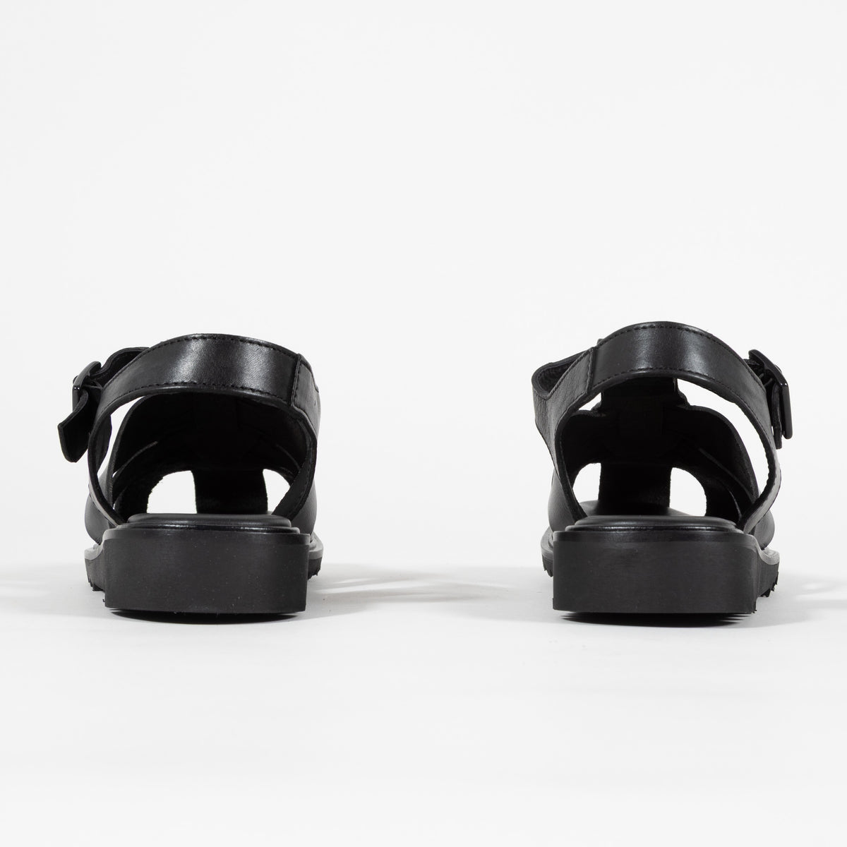 Paraboot Femme Sandale Santorin lisse noir – paire, vue arrière