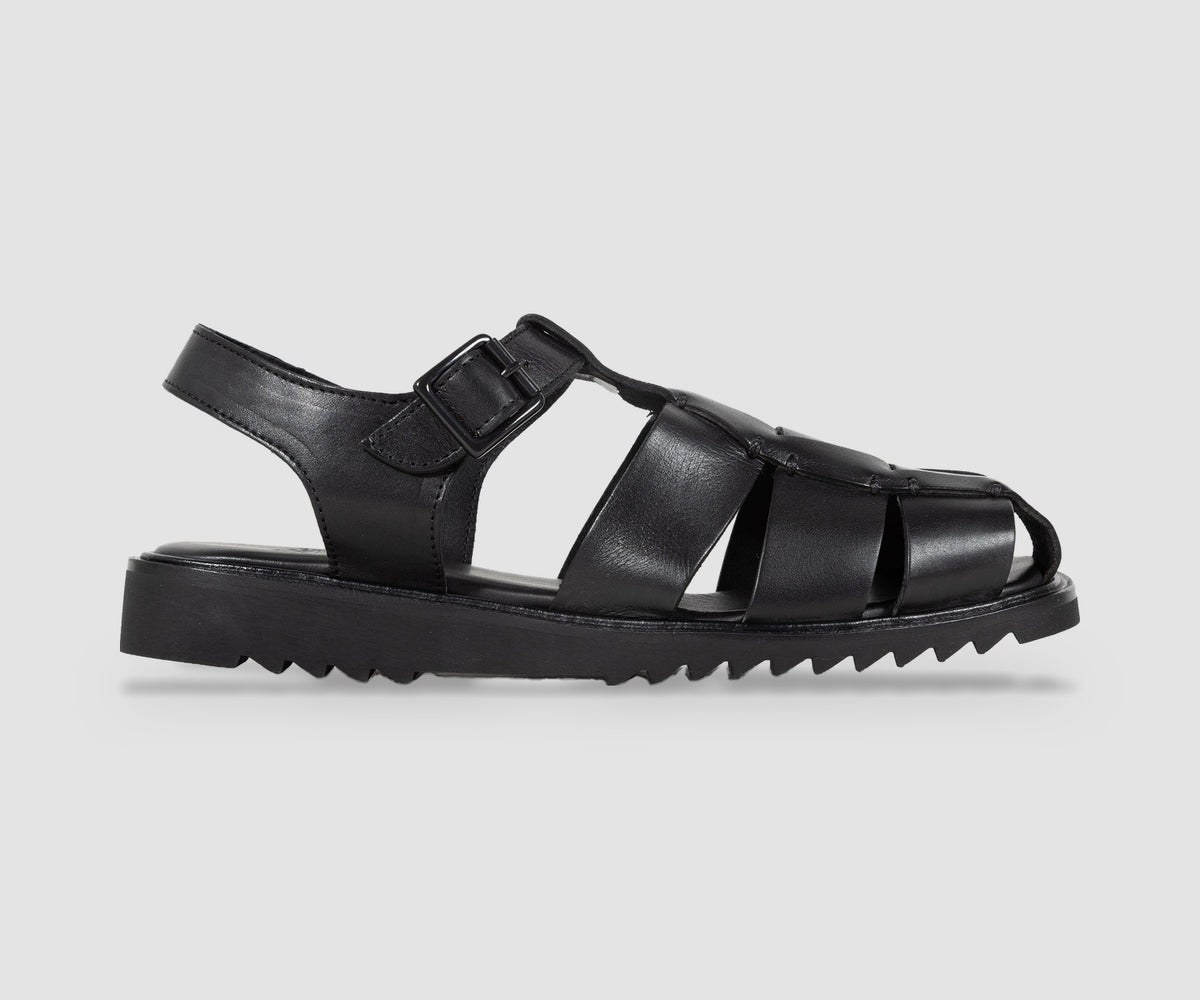Paraboot Femme – Sandale Santorin – Lisse noir