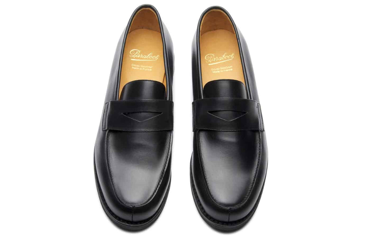 Paraboot Mocassin Adonis noir – paire, vue de dessus