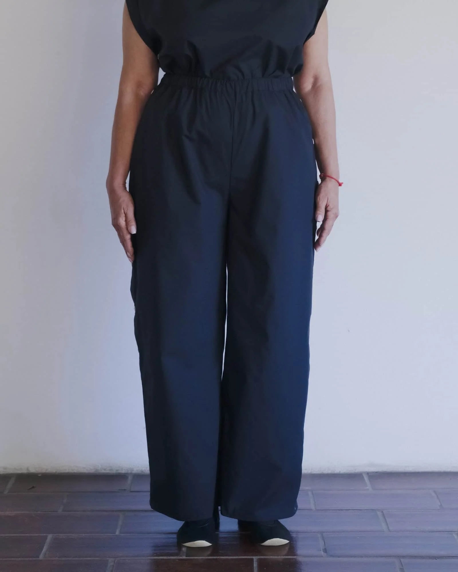 Baserange - Pantalon Part noir - Popeline de coton biologique