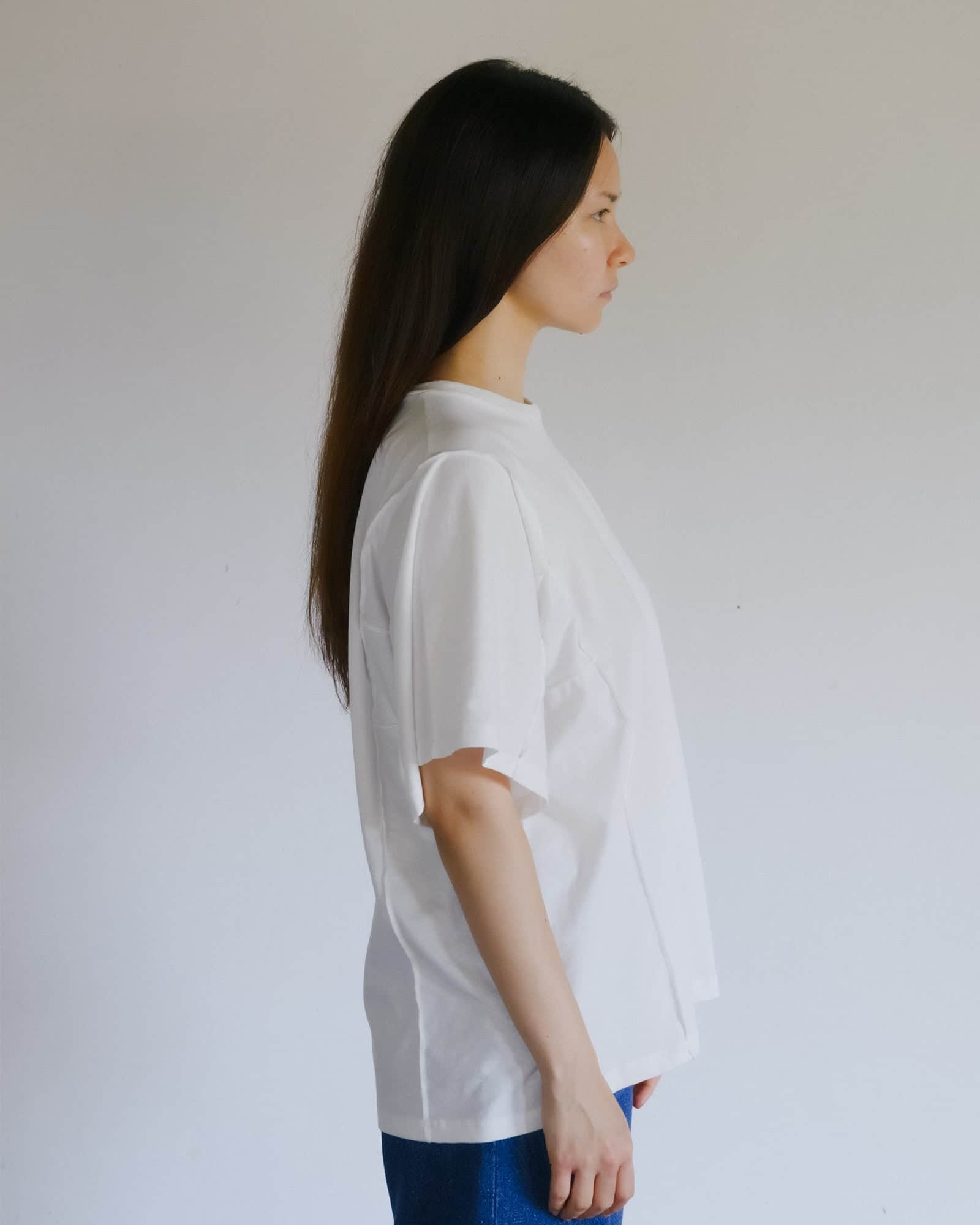 Baserange - T-shirt Poi blanc - Jersey de coton recyclé