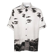 RASSVET - D.A.D Short Sleeve Shirt PACC14B001 - Grey/Black-Chemises-PACC14B001