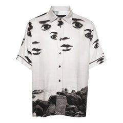 RASSVET - D.A.D Short Sleeve Shirt PACC14B001 - Grey/Black-Chemises-PACC14B001