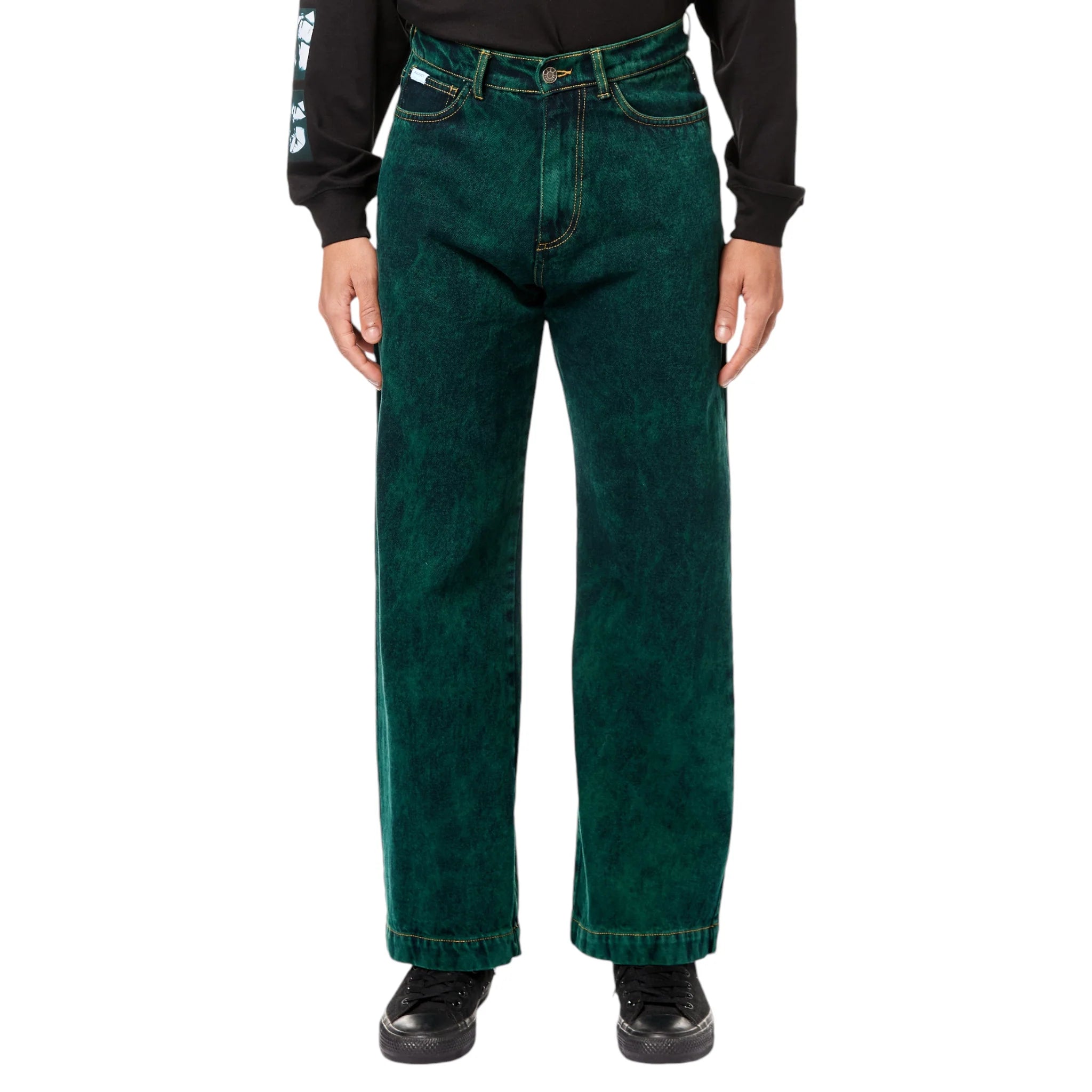 RASSVET - Men's Classic Denim Pants Green - Pantalons et Shorts - PACC15P001