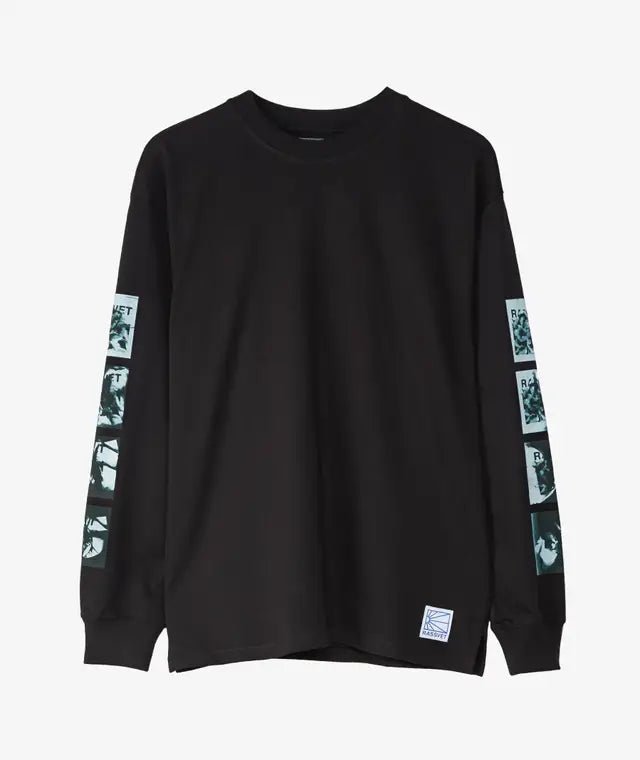 RASSVET - Flower LS Tee Knit Black - T-shirts - PACC15T011