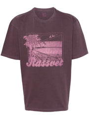 RASSVET -Print Logo T-shirt PACC14T003 - Purple-T-shirts-PACC14T003