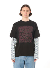 RASSVET - Rassvet Mesh Camo Long Sleeve Tee PACC14T011 - Black-T-shirts-PACC14T0011