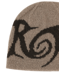 ROA - Graphic Beanie Taupe Brown - Accessoires - RBUW215YA05