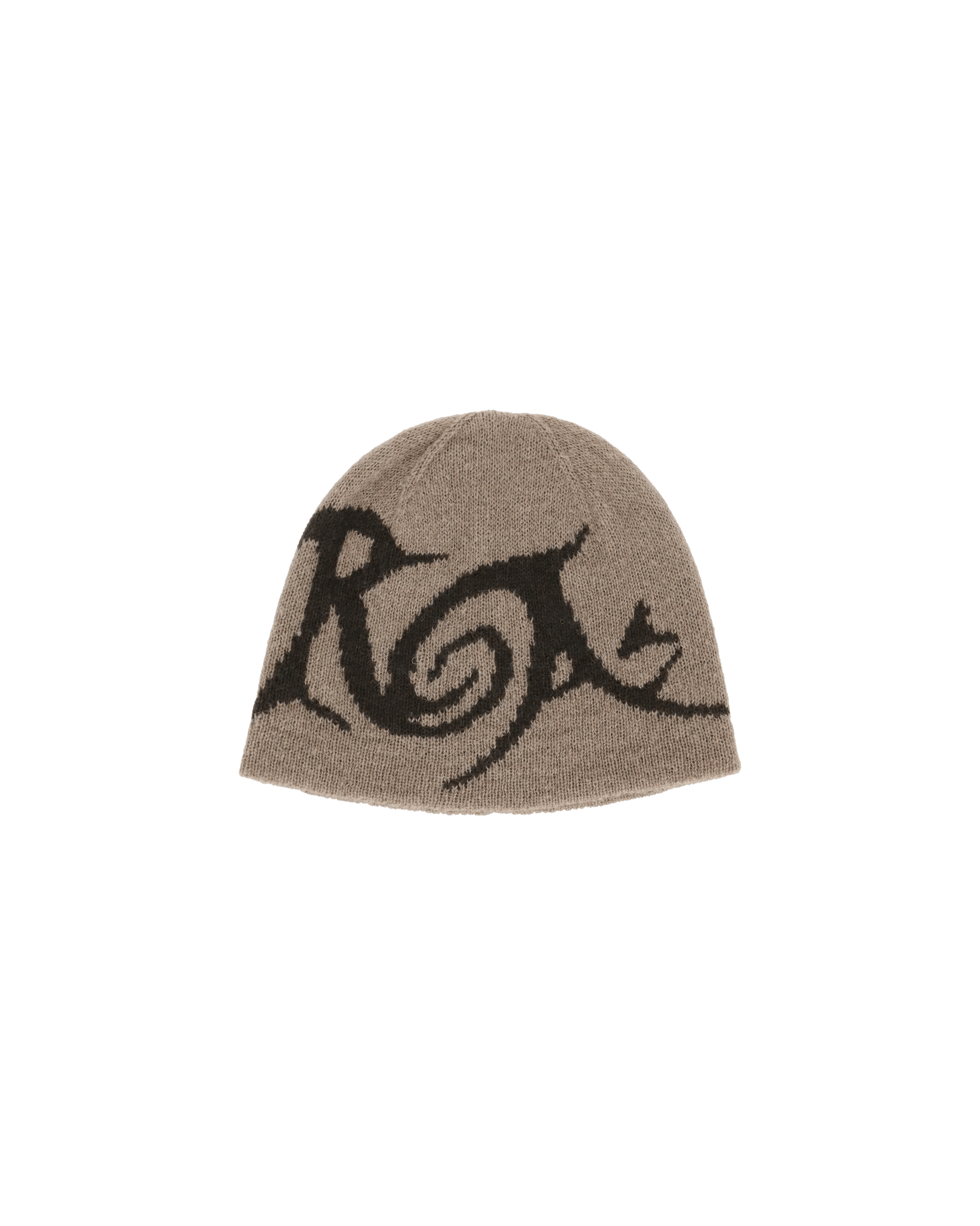 ROA - Graphic Beanie Taupe Brown - Accessoires - RBUW215YA05