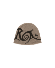 ROA - Graphic Beanie Taupe Brown - Accessoires - RBUW215YA05