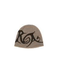 ROA - Graphic Beanie Taupe Brown - Accessoires - RBUW215YA05