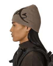 ROA - Graphic Beanie Taupe Brown - Accessoires - RBUW215YA05