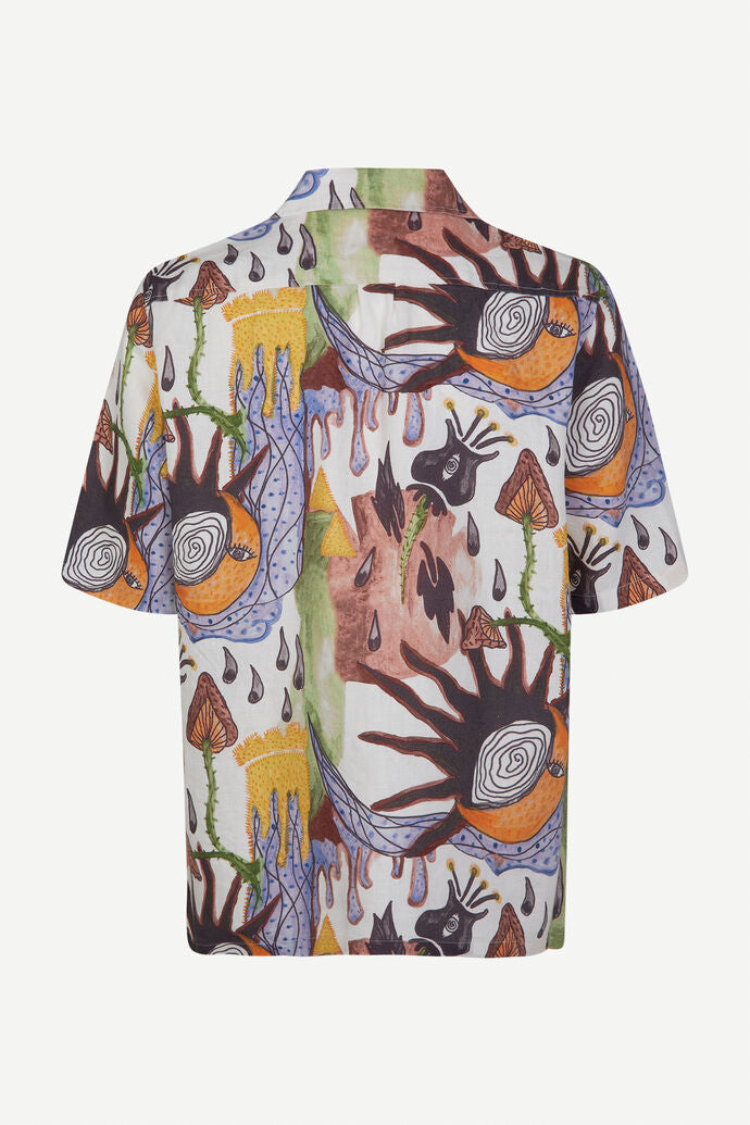 samsoe-homme-chemise-oversize-summer-vacances-ete-elegant-homme-men-art-abstrait-afrique-nature-100-lin-linen-grenoble-adg-studio-front