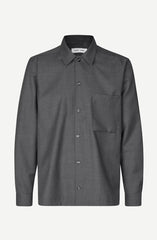 Samsoe Samsoe - Sadamon GO Overshirt 15350 - Dark Grey Melange - Chemises - M24300065