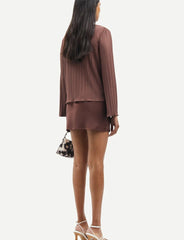 Samsoe Samsoe Femme - Saagneta Short Skirt 12956 - Brown Stone - Jupes et Pantalons - F24100094