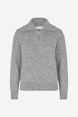 Samsoe Samsoe Femme - Saanour Hz Sweater 7355 - Grey Mel. - Pulls et Sweats - F24300038