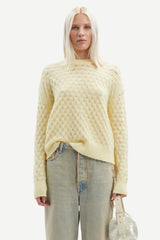 Samsoe Samsoe Femme - Saanour Pointelle Sweater 7355 - Pear Sorbet - Pulls et Sweats - F24100071