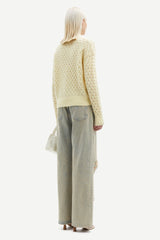 Samsoe Samsoe Femme - Saanour Pointelle Sweater 7355 - Pear Sorbet - Pulls et Sweats - F24100071