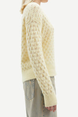 Samsoe Samsoe Femme - Saanour Pointelle Sweater 7355 - Pear Sorbet - Pulls et Sweats - F24100071