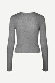 Samsoe Samsoe Femme - Sasonnet cardigan 15338 - Mid grey Melange - Pulls et Sweats - F24300033