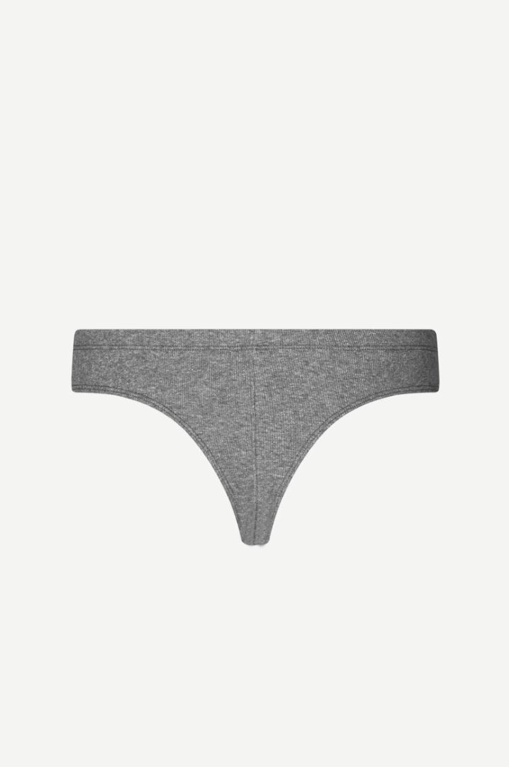 Samsoe Samsoe Femme - Sahara panties 7542 - Mid Grey Melange - Tops - F24100113