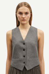 Samsoe Samsoe Femme - Saramona Vest 14930 - Grey Mel - Tops - F24300018