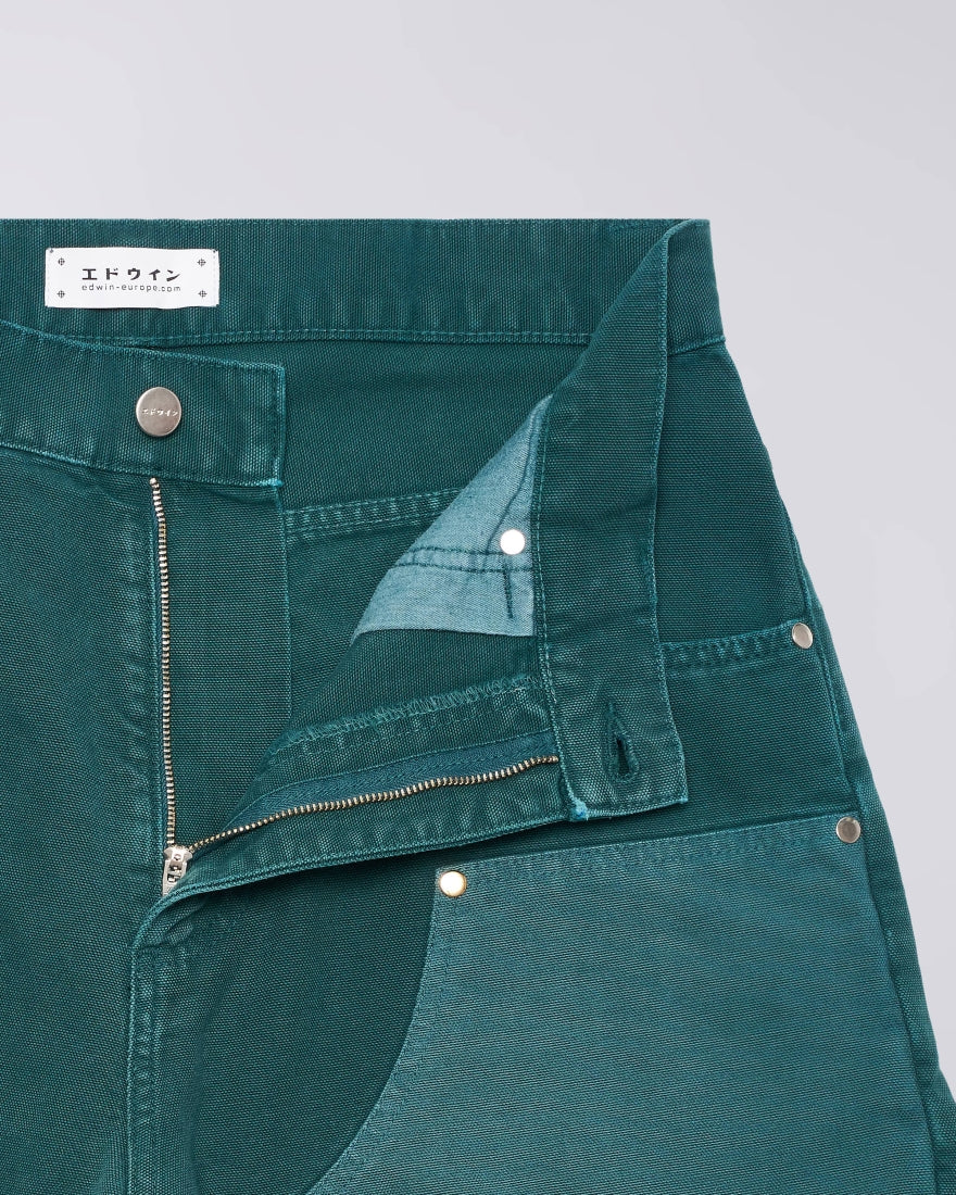Edwin - Double Knee Worker Short - Mediterranea green