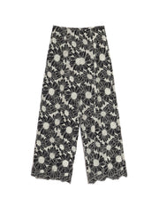 Sister Jane DREAM - Flower Haze Wide Leg Trousers - Black & White-Jupes et Pantalons-